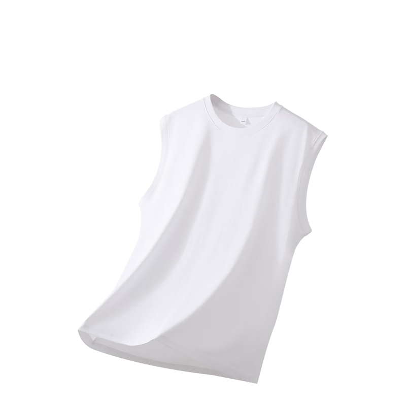 Miiow Heavyweight Cotton Men's Vest T-Shirt 100% Cotton Summer Thin Sleeveless Undershirt Base Layer for Men