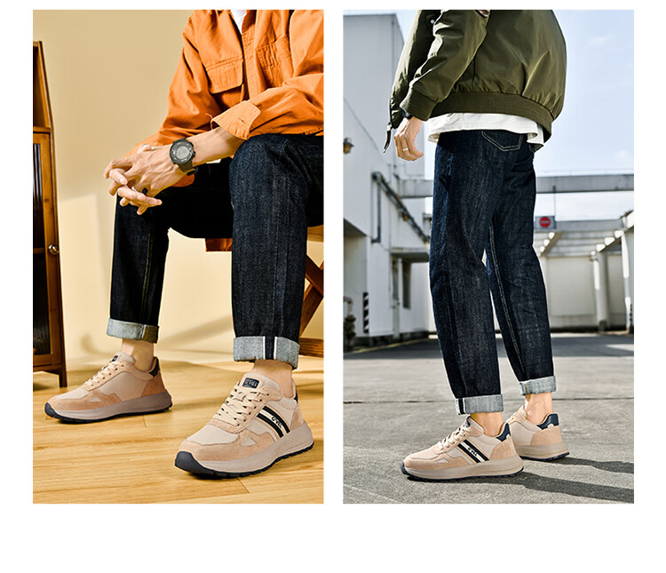 Guizhibu Men's Sports Shoes, Autumn And Winter 2026 New Style, Genuine Leather, Versatile Travel, High-End Non-Slip, Light Luxury, Running And Casual Shoes 4