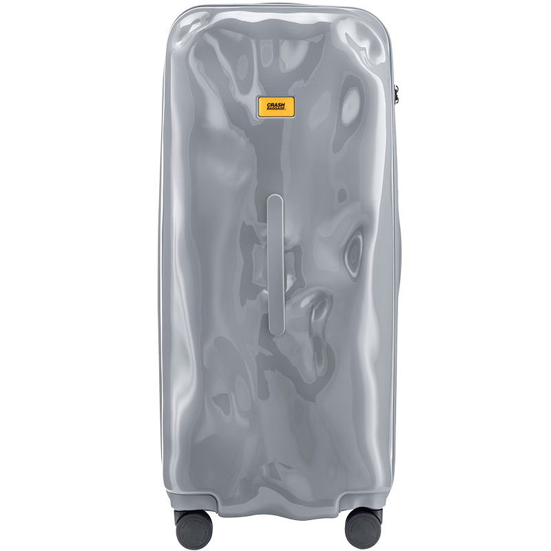 CRASH BAGGAGE Italian Embossed Luggage Suitcase Carry-On Trolley Case for Men And Women Trunk Series Glossy Gray 30 Inch