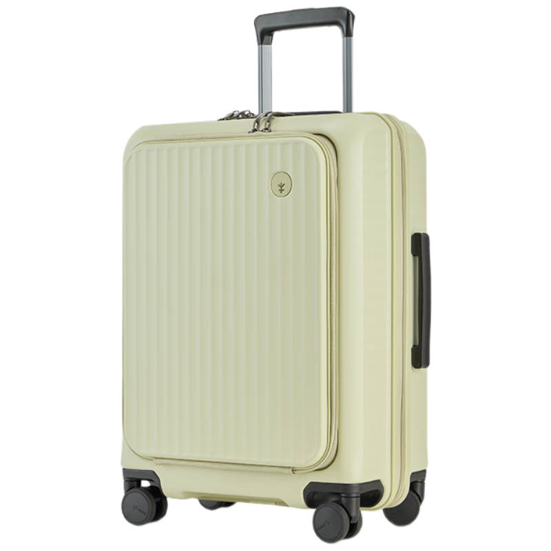 CONWOOD Front-Opening Carry-On Luggage with TSA Password Lock And Separate Laptop Compartment, PC290F + White Grape Green, 20-Inch