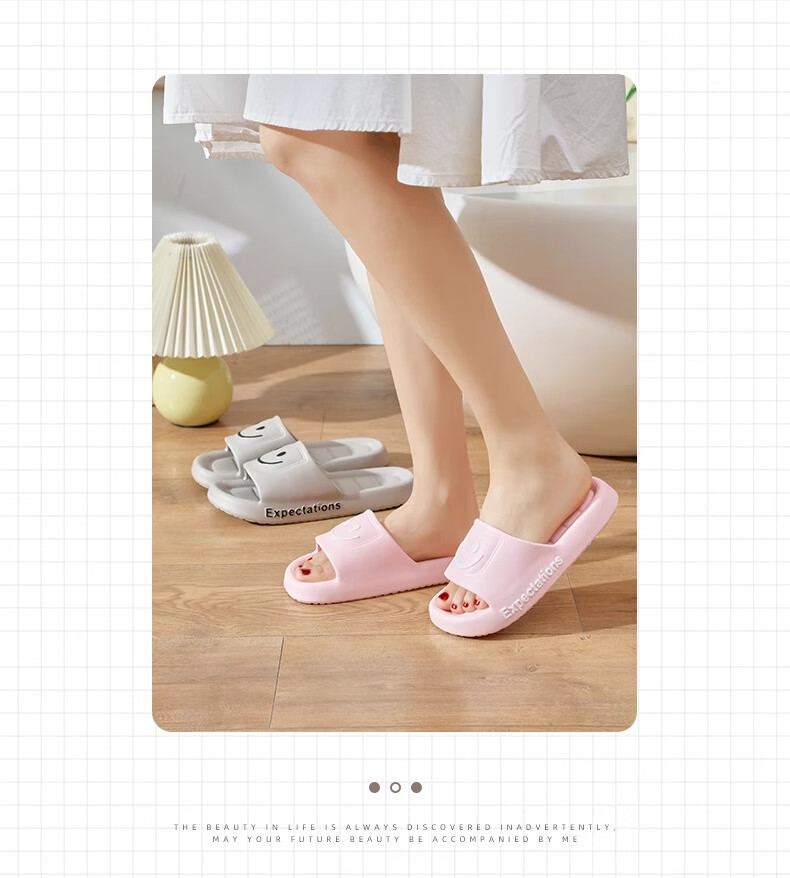 YUZHAOLIN Non-Slip Slippers for Women, Summer Bathroom Shower Home Sandals for Me 15