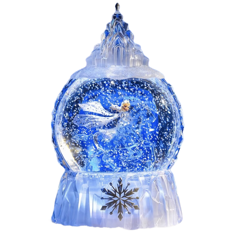 Disney Frozen Elsa Princess Musical Music Box Crystal Ball for Girls Aged 7-14, Children's Birthday Gift Wind Lamp Elsa