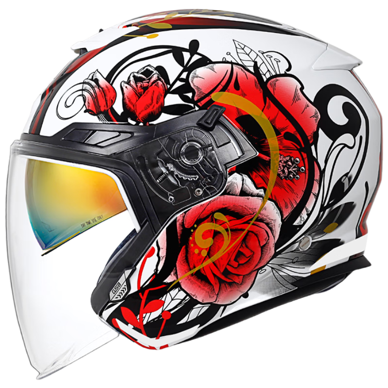 GSB Motorcycle Helmet 3/4 Half Helmet Dual Visor 3C Certified All-Season Unisex G-263