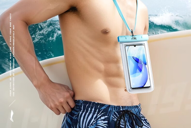 Li-Ning Waterproof Phone Pouch Touchscreen Underwater Camera Lanyard Swimming Diving Rafting Hot Spring Rainproof Case 1