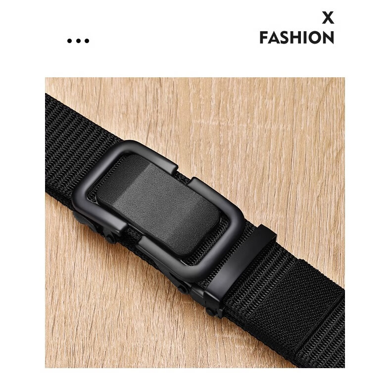 Huili Canvas Belt with Automatic Buckle, Tactical Woven Belt, Thickened Casual Versatile Belt for Men And Women, Trendy Simple Waistband 9