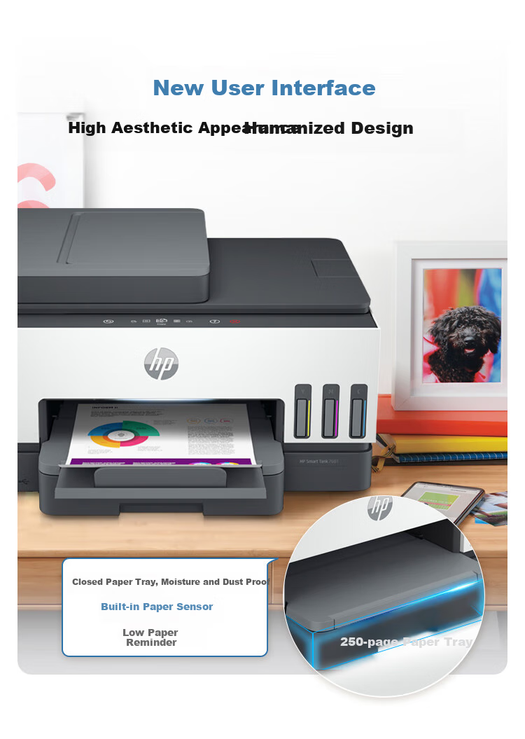 HP 798 Duplex Wireless Print Server Home All-In Color Printer Copier Scanner Office Machine with Built-In Ink Tank, Cost Per Page 10 Cents 9
