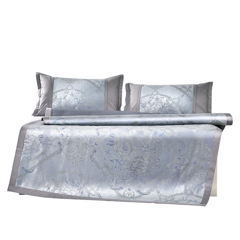 FUANNA Yayun Class A 800D Thick Silk Jacquard, Ice Silk Cooling Mat, Double Size, Three-Piece Set, 1.8x2 Meters