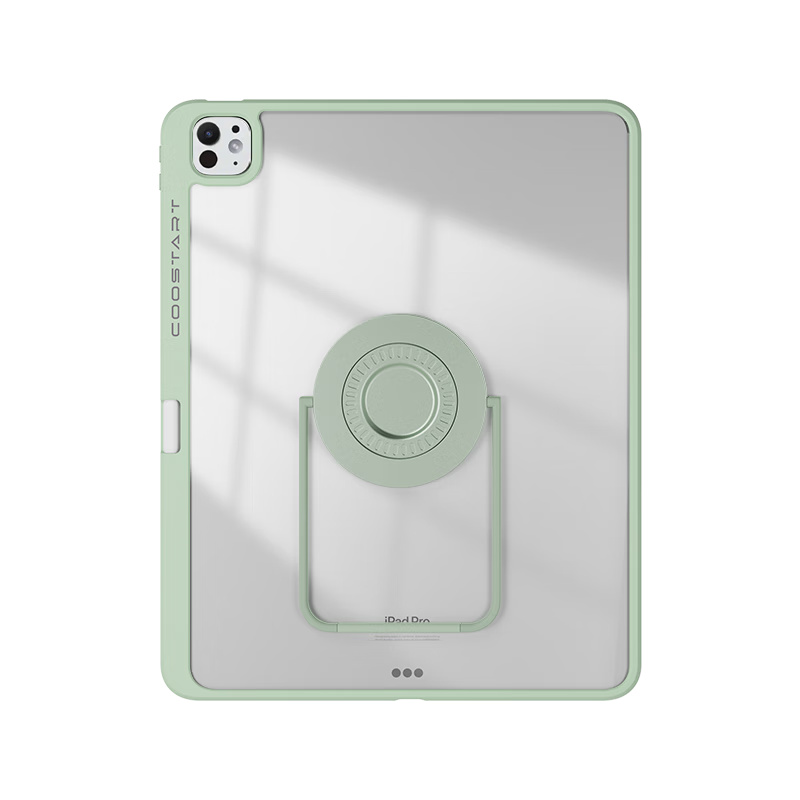 COOLSTART Compatible with IPad Air 8/7/6/Pro12.9 13-Inch 2026 Model Protective Case, Apple Tablet M4/3/2 Stand Case with Full Rotation Support, Gree