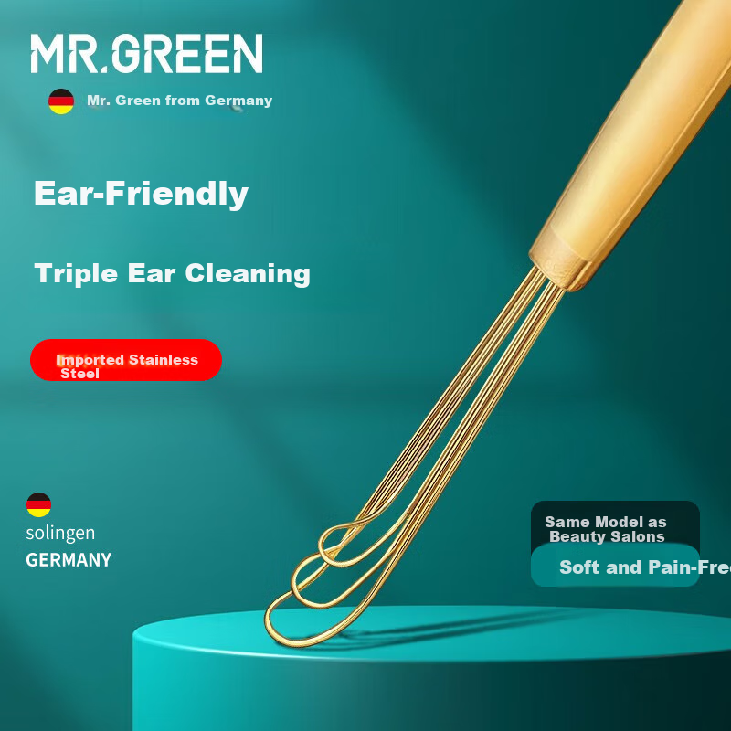 MR.GREEN German Ear Pick Set of Three Ear Cleaning Tools for Ear Canal Cleaning And Wax Removal, Imported Tool Mr-2160