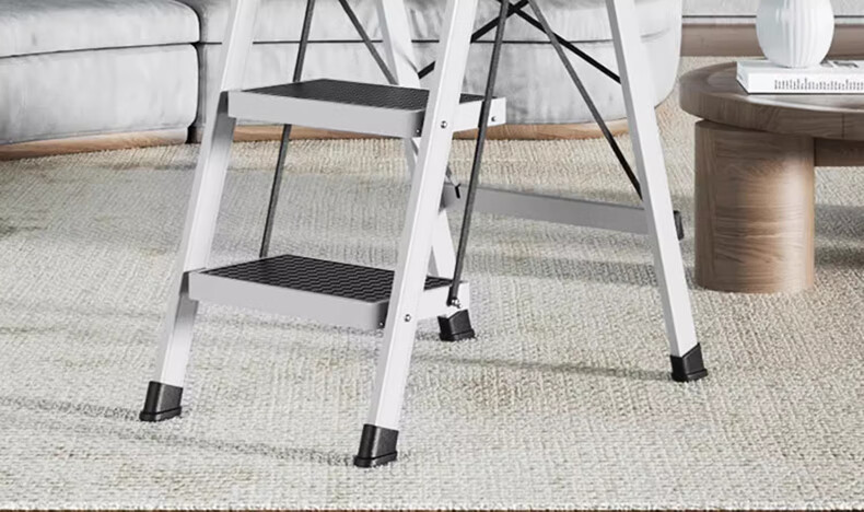 DELIXI Household Ladder, Foldable Multi-Functional A-Frame Ladder, Portable Aluminum Alloy Climbing Ladder, Small Step Ladder with Five Steps 1