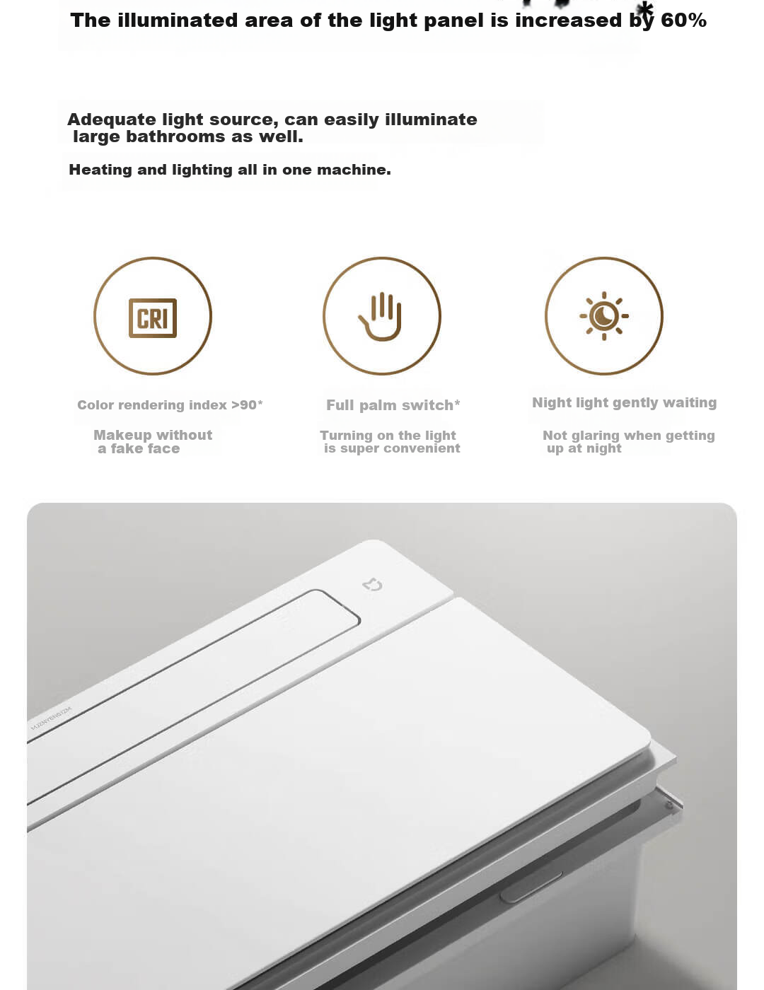 Mijia Intelligent Bathroom Heater Variable Frequency Constant Temperature Series Graphene Rapid Heating Smart Disinfection Warm Air Exhaust N1 10