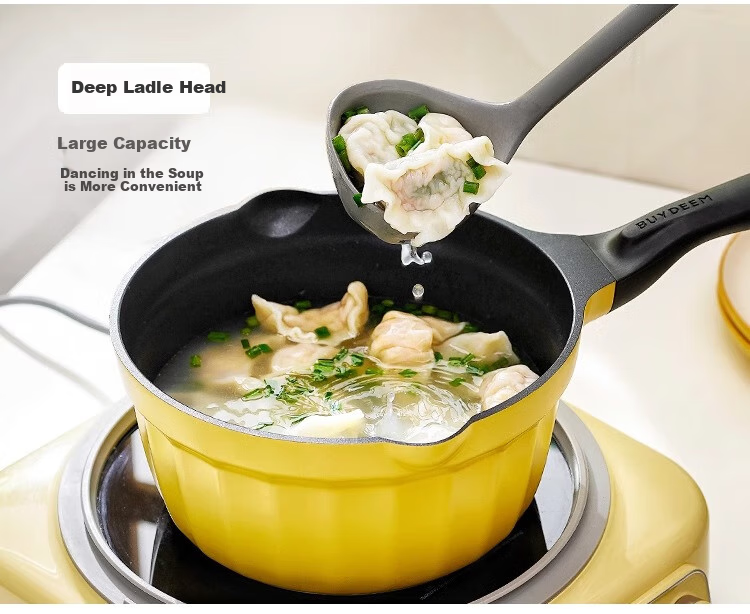 Buydeem Silicone Spatula for Home Cooking, Non-Stick Pan Special Soup Ladle CPA13 Silicone Soup Ladle Gray 5