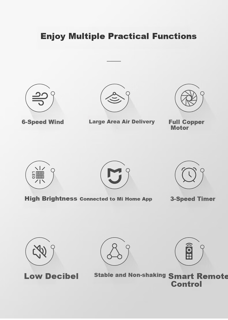 HD LED Ceiling Fan Light for Bedroom, Dining Room, Zhongshan Lighting, 26 New Models, Timer, Remote Control, Installation Included 2