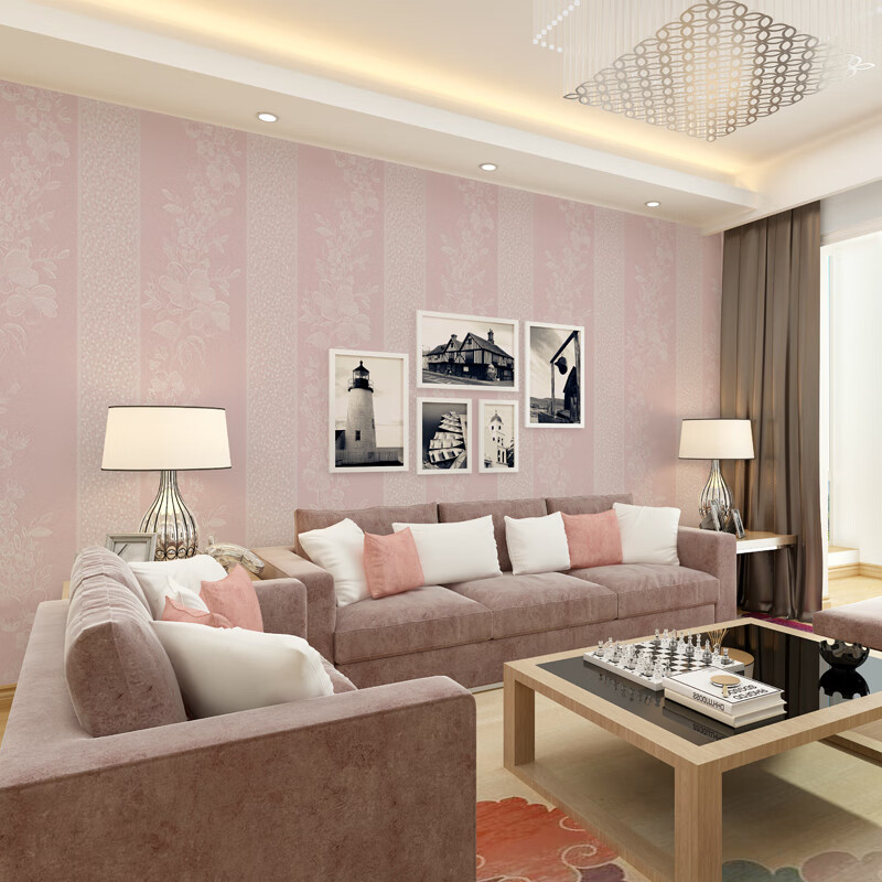Oumai Self-Adhesive Thickened Pink Vine Wallpaper 0.6x3m Waterproof Bedroom Kids Dormitory Decoration Renovation Sticker