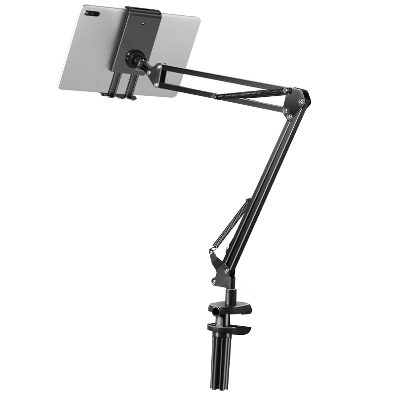 BIAZE [Ultra-Stable] Tablet Stand, Phone Holder for Online Classes And Live Streaming, Bedside Armrest Desktop Overhead Shooting Support Foldable Stand Suitable for Phones/iPads/Tablets