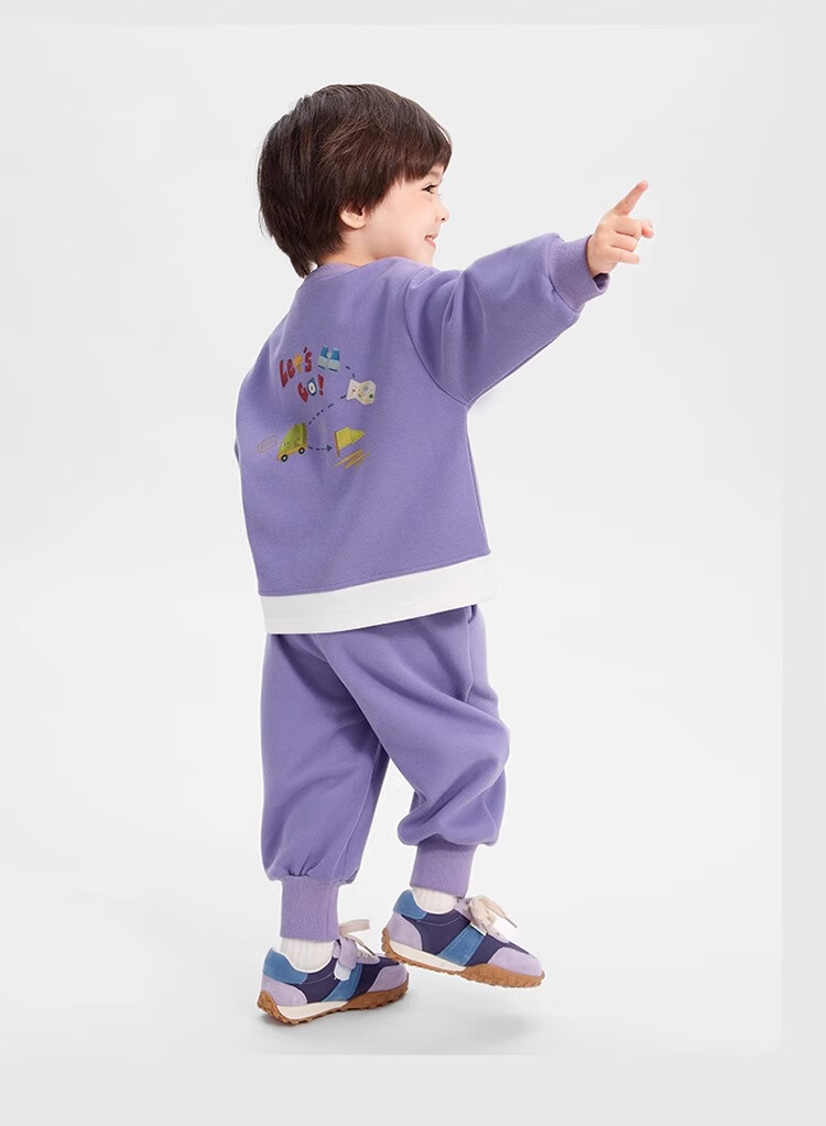 Ciciibear Baby Boys' Sweatshirt Set Spring Autumn Sports Two-Piece Style 300g Fabric College Style 9