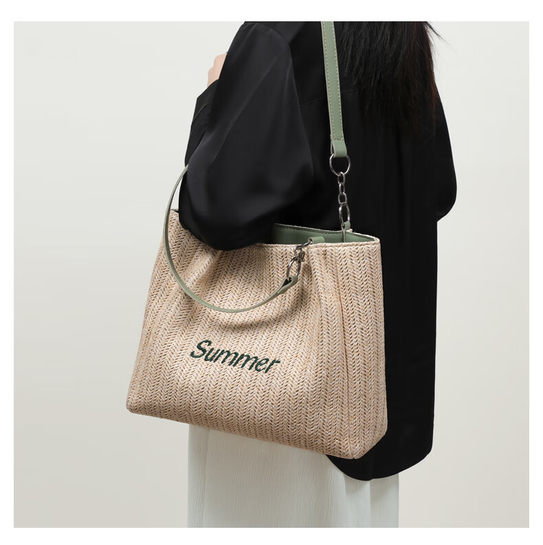 Aiqinghai Handbag, Women's Shoulder Bag, Tote Bag with Grass Weave, Practical Birthday And Mother's Day Gift for Mom 3