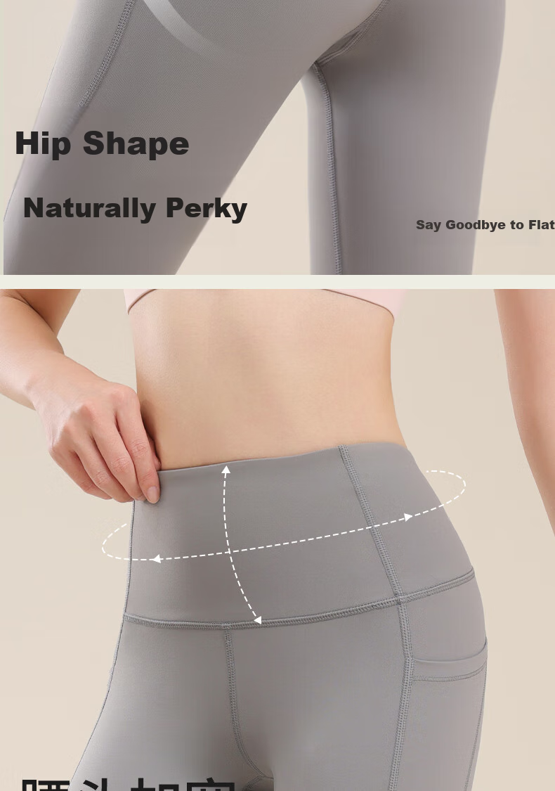 Ziyouxi Yoga High-Waisted Leggings for Women, Butt-Lifting, Naked Feel, Outdoor Wear, Sports Shark Pants, Tight-Fitting Pilates Running Fitness Training Outfit 6