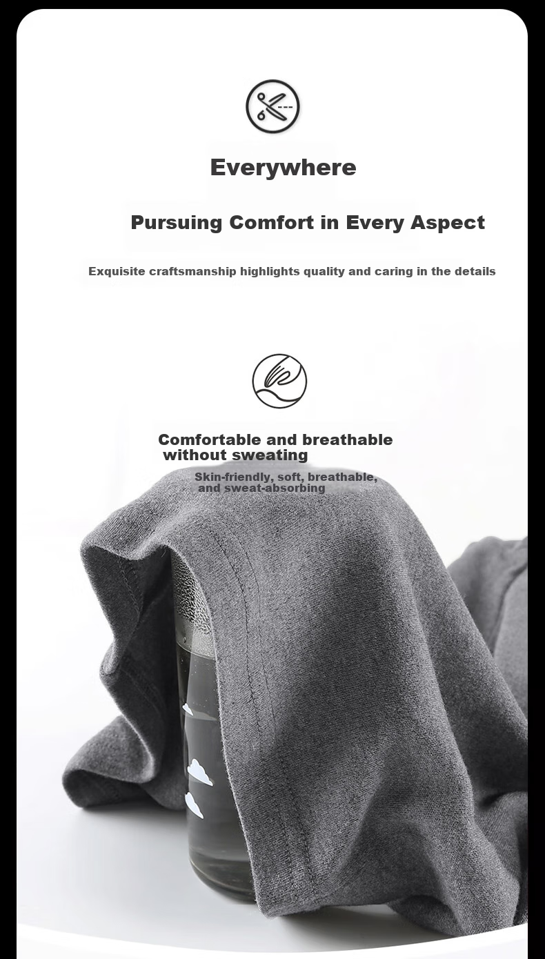 LangSha Autumn Underwear Set for Men, Middle-Aged And Elderly Pure Cotton Cardigan Set, 7A Antibacterial Men's Thermal Base Layer, Large Size Underwear 9