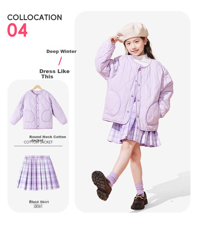 Baleno Girls' Skirt Autumn 2025, Stylish JK Plaid Short Skirt for Girls, Children's Autumn Outfit, Preppy Style A-Line Pleated Skirt 11