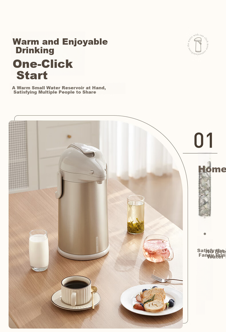Joyoung Pressure Insulated Thermos 1.9L Large Capacity Vacuum Flask Pressure Cooker Household Hot Water Bottle Thermos 7