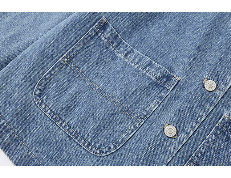 Dme [Cool And Stylish] Spring V-Neck Classic Washed Denim Blue Jacket for Wome 12
