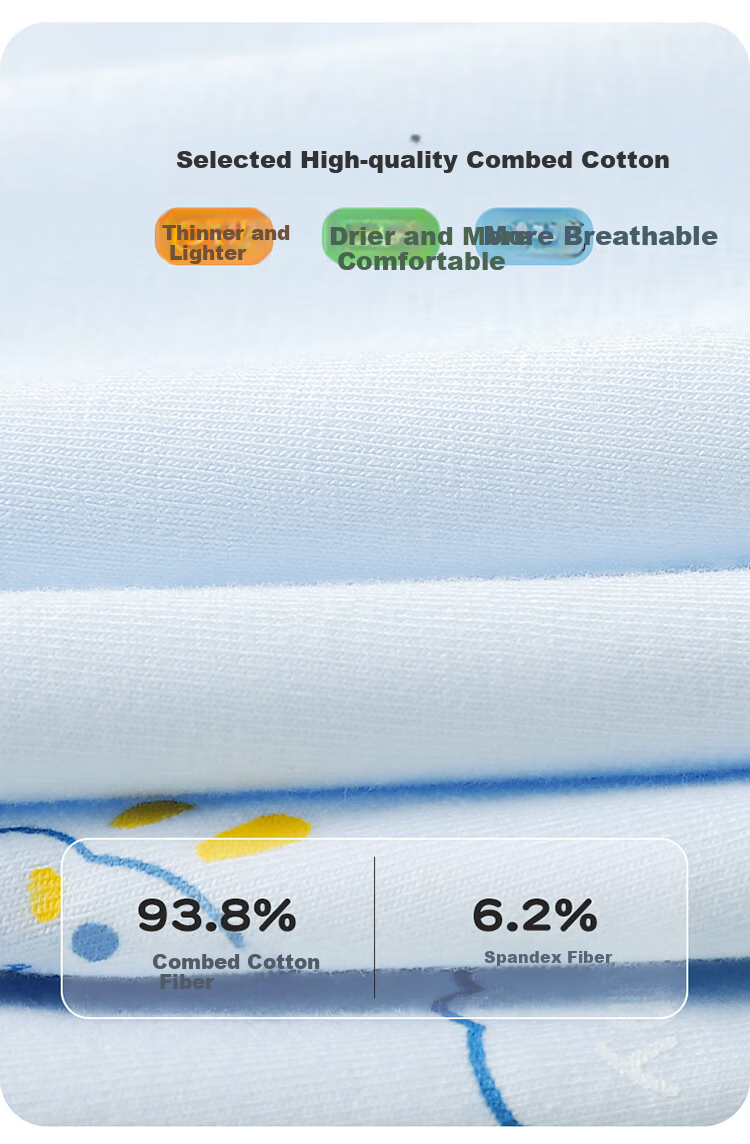 MiiOW Boys' Cotton Boxer Briefs, Breathable And Comfortable Shorts for Young Boys And Toddlers, Size 110 4