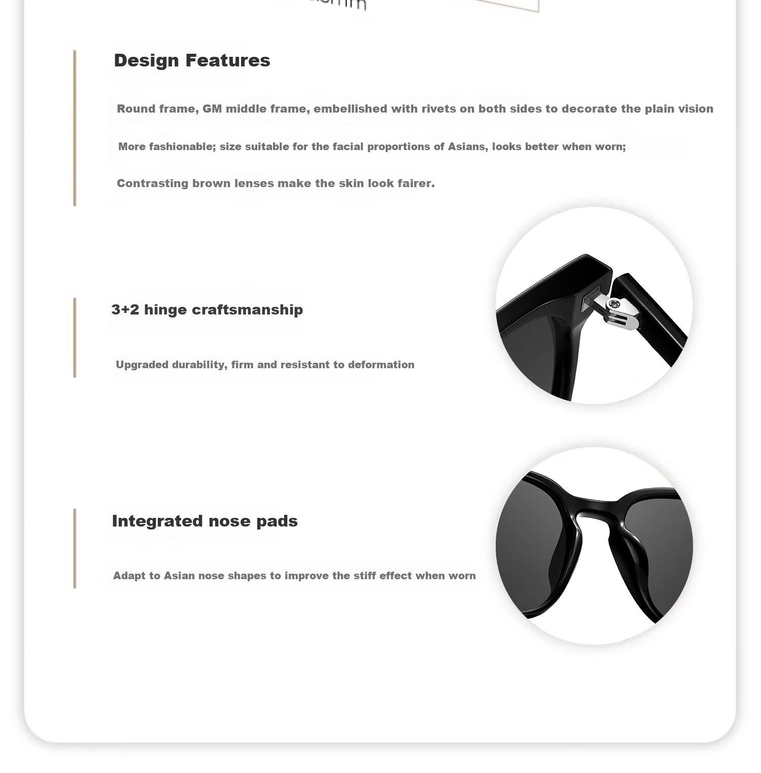 LOHO Polarized Sunglasses, High-End Slimming Effect, Women's Style, 2026 New Model, Sun Protection, UV Protection, Eye Care, GM Glasses 12