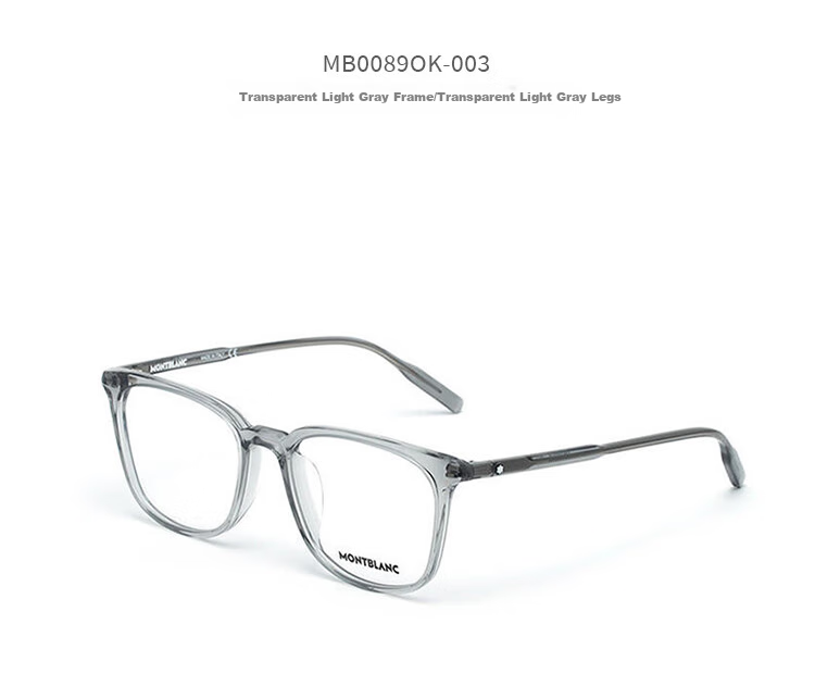 MONTBLANC Optical Glasses for Men And Women, Elegant Face-Slimming Effect, Black Square Frame, Professional Prescription Glasses, Gift MB0089OK-001 7