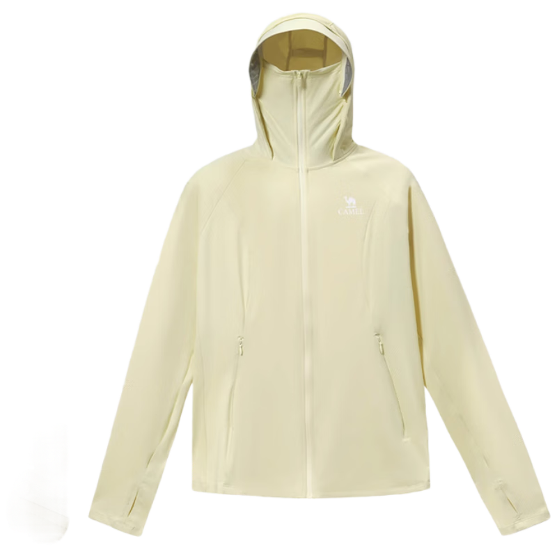 CAMEL Cold White Outdoor Sun Protection Clothing Spring Summer Men Women Original Yarn Cool-Feeling UPF50 Jacket Sun Protection Garment