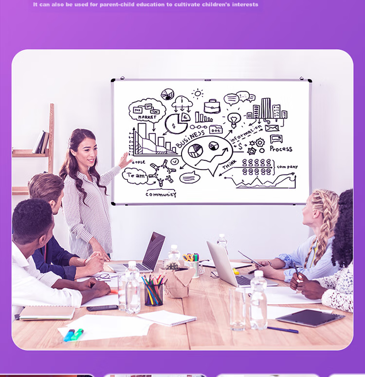 Deli 120*90cm Double-Sided Magnetic Erasable Hanging Whiteboard/blackboard/chalk Green Board/writing Board, Home Use Children's Teaching Office Blackboard 7865B 4