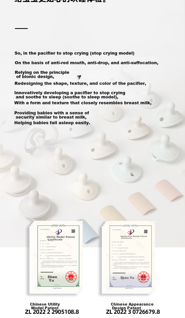 Garkoko Breast Milk Pacifier for 1-6 Months, Anti-Colic, Newborn Baby Soothing Pacifier, Prevents Open Mouth, Ultra-Light 20