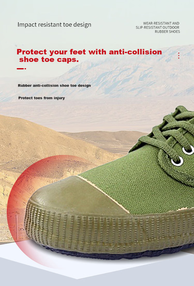 Gongtai Military Training Shoes, Work Boots, Student Military Training Footwear, Wear-Resistant Canvas Shoes, Men's And Women's Construction Site Shoes, Hiking Yellow Ball Shoes, Liberation Shoes, Size 37 2