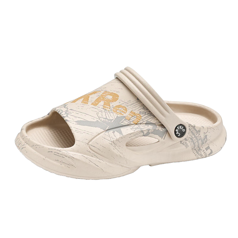 CARTELO Men's Slippers, Summer Breathable Sandals, Dual-Use Slip-Ons with Comfortable Feel, Sports Beach Shoes