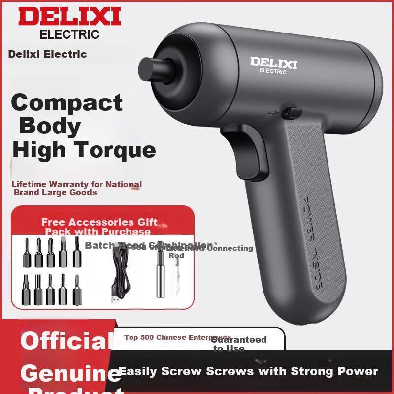 DELIXI ELECTRIC (DELIXI) Electric Screwdriver, Rechargeable Household Electric Drill, Fully Automatic Small Screwdriver Tool, Screwdriver