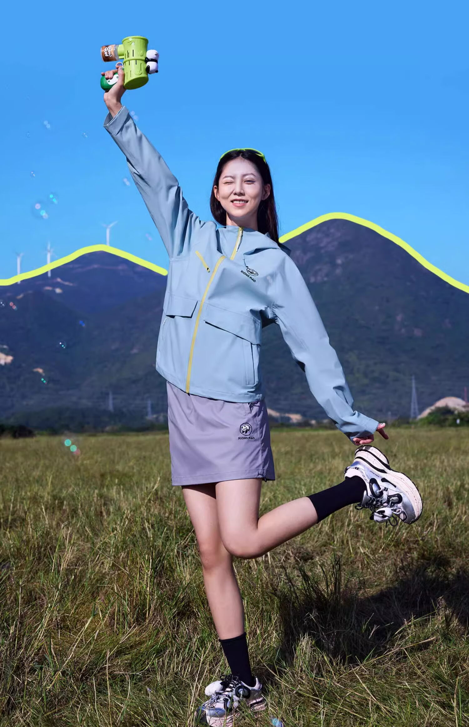 CAMEL Panda Single-Layer Windproof Waterproof Outdoor Mountaineering Jacket Unisex Colorblock A35BA31140 M 13