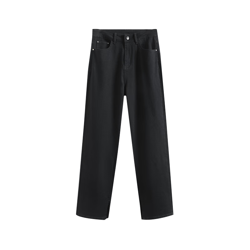 JD Original Jeans for Women, Spring 2026, High-Elastic Slimming Draping Fashion Loose Women's Trousers, Black Extended M