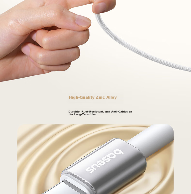 BASEUS Apple 18 Charger Cable, Dual Type-C Data Cable, PD100W Fast Charging Cord, Suitable for IPhone 17/16/15, Huawei, Xiaomi Laptops, 1 Meter 12