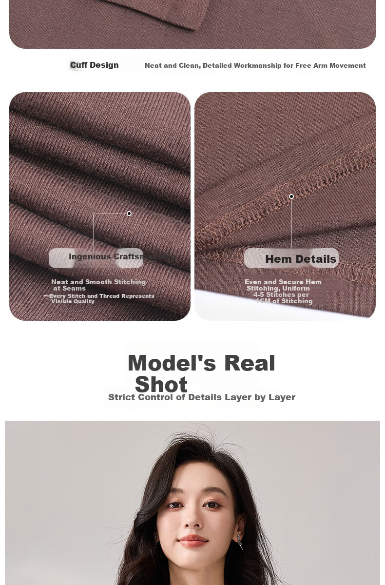 LangSha Spring And Autumn Modal Solid Color Low-Collar Base Shirt for Women, Slim-Fit Thin Inner Layer Long-Sleeve Slimming Stylish Top 13