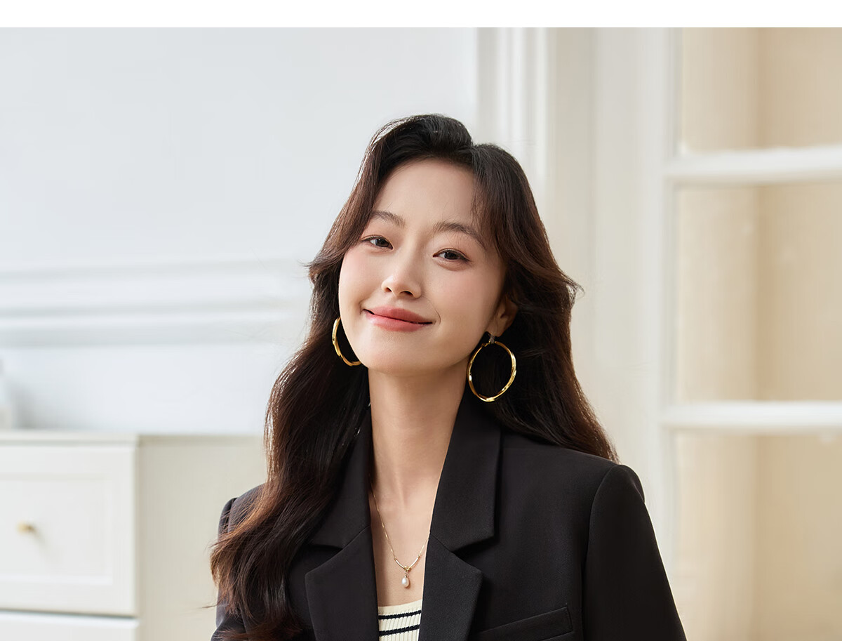PinCai Women's Black Short Blazer Suit Jacket Casual Long Sleeve Shoulder-Padded Professional Workwear P51U001 19