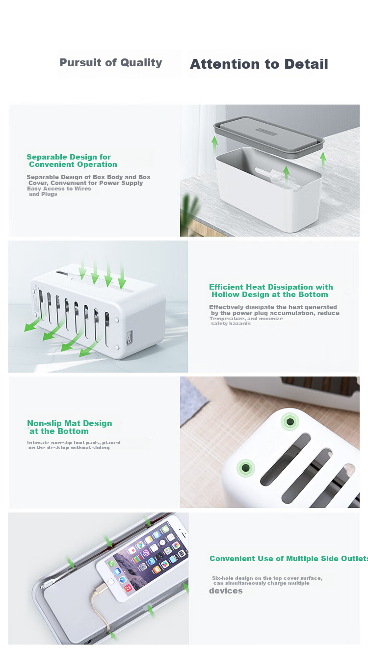 ORICO Power Strip Storage Box / Socket Storage Box / Multifunctional Cable Organizer Box / Multi-Port Power Strip Cable Storage Box / Flame Retardant Junction Box / Power Cable Organizer Box 9