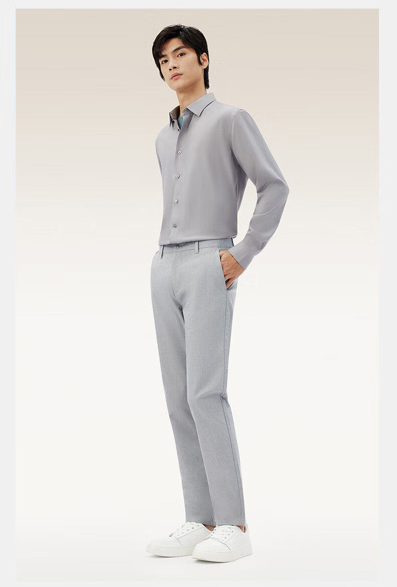 Hodo [Light Cloud Shirt] Modal Silk Blouse, Men's Long-Sleeve Casual Shirt, Wrinkle-Free Dress Shirt 25
