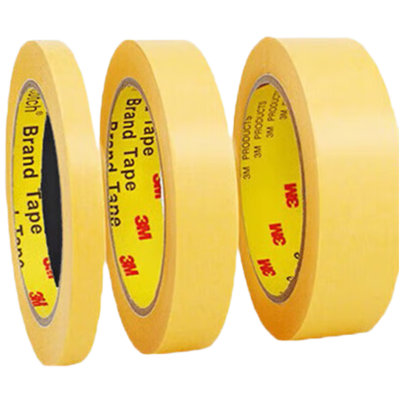 3M Masking Tape for Art, Decoration, Painting Protection, Seamless Tape, Color Separation, 244 Yellow, 30mm*50m*0.08mm