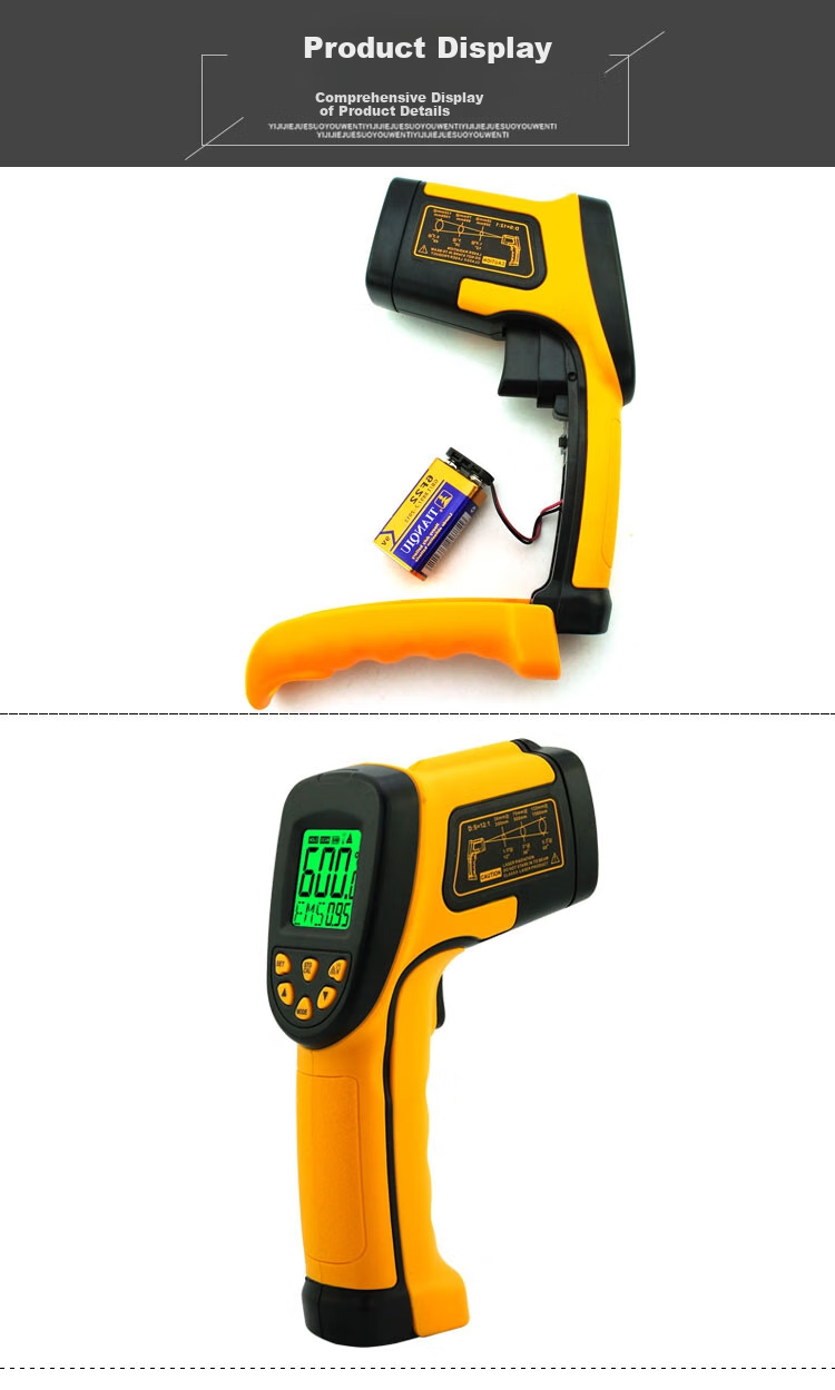 Xima Infrared Thermometer, High-Precision Industrial Temperature Gun for Food Baking And Electronic Thermometers, Oil Thermometer AS842A 7