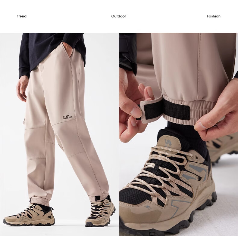 CAMEL Softshell Sports Pants Windproof Ski Pants Thermal Hiking Pants Ski Wear Winter Fleece Thickened 3862 L 15