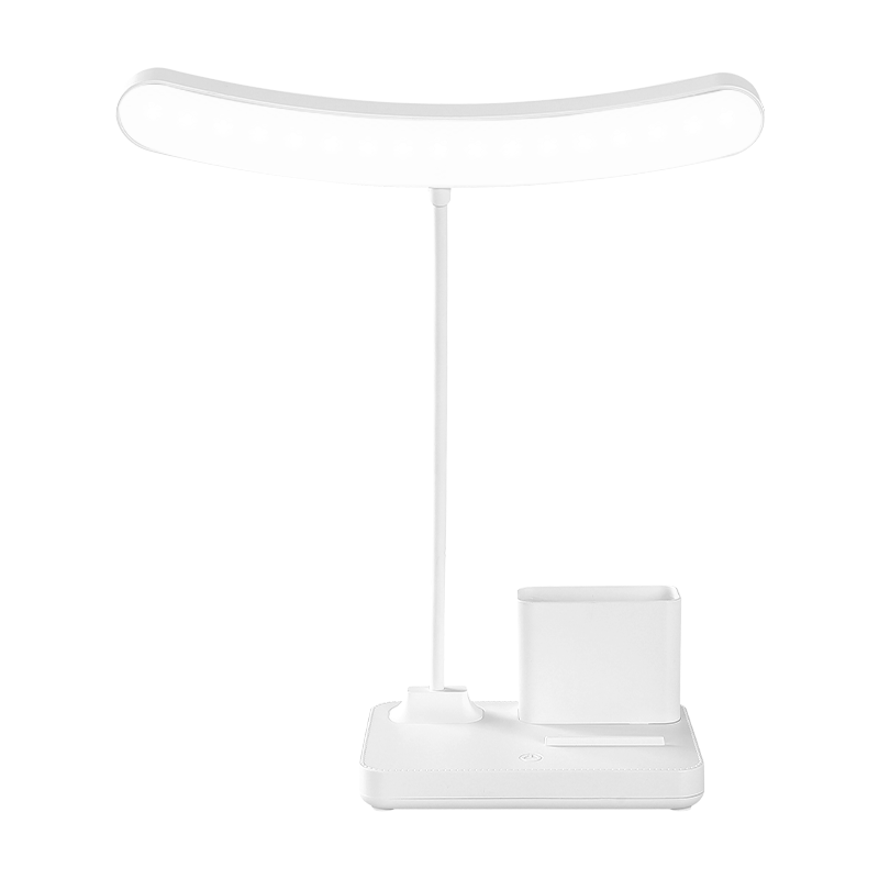 Jingqian Desk Lamp with Eye Protection, Reading Light with Pen Holder, Rechargeable Lamp for Dormitory, College Students And Children, Specialized Study Lamp