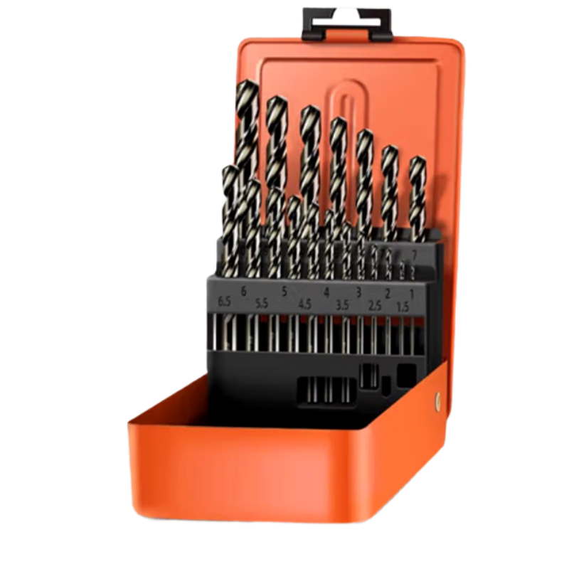 GREENER Twist Drill Bit Set for Aluminum Alloy Drilling, Steel Drilling, Super Hard Electric Drill Bits for Metal, Professional Iron Box 19-Piece Set