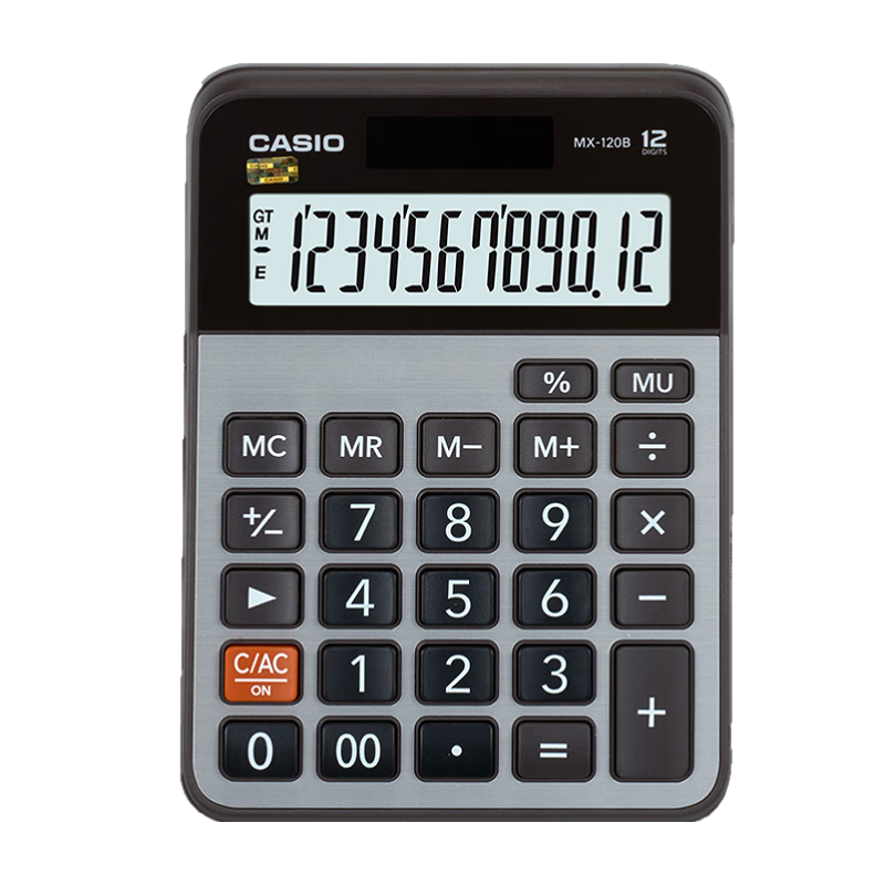 Casio MX-120B Business Calculator, Small Machine, Gray, Commercial Use