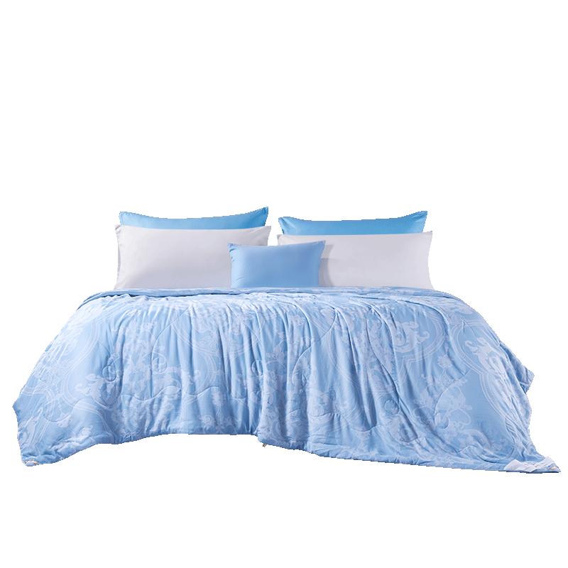 FUANNA Silk Quilt, Summer Cool Comforter, 100% Silk Air Conditioning Quilt, Tencel Thin Summer Comforter, Double Size 203x229cm