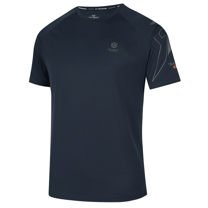 361° Men's Short-Sleeve T-Shirt, Summer Quick-Dry, Loose-Fitting Athletic Running Fitness Casual Top, Half Sleeve, 652524101-7